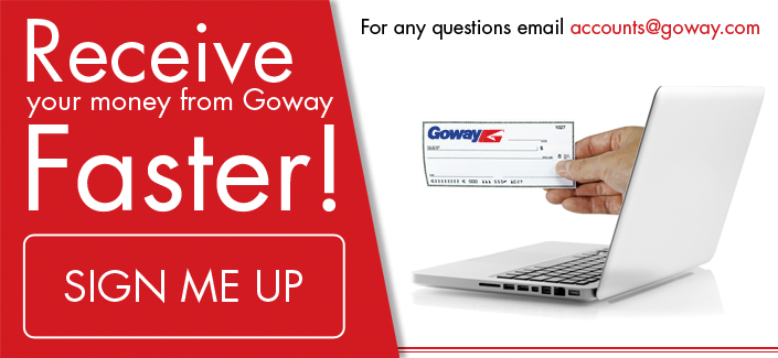 Receive your cash faster with Goway